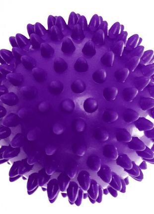 Массажный мячик easyfit pvc 7.5 см мягкий (надувной) фиолетовый1 фото