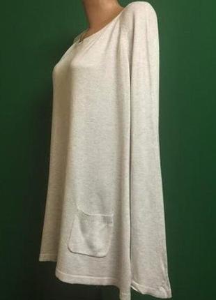 Трикотажный длинный свитшот свободного кроя с карманами yessica3 фото