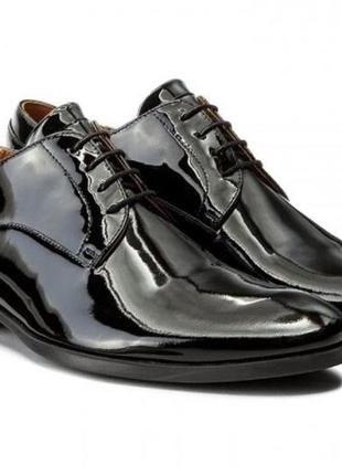 Gino rossi/ лаковые мужские деловые-праздничные туфли на шнуровке1 фото