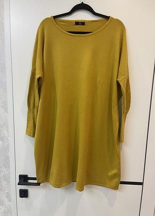 Легкий стильный удлиненный свитер франция