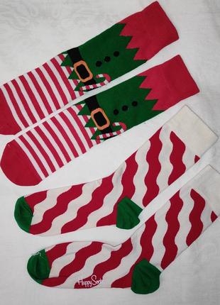 Новорічні різдвяні довгі шкарпетки. р.40-44 великий розмір