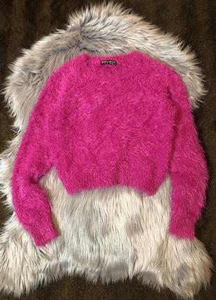 Укороченый свитер травка, свитшот, кофта, светр укорочений, пушистый2 фото