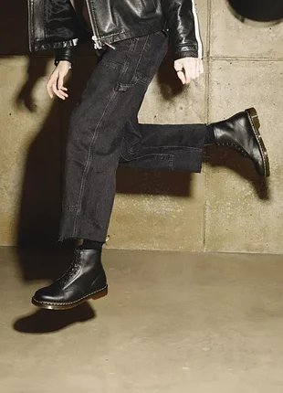 Черевики чоботи dr. martens 1460 nappa leather lace up boots чорні шкіра гаряча ціна
