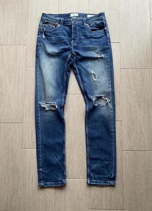 Чоловічі рвані джинси з дирками only & sons