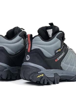 Высокие зимние мужские кроссовки с мехом в стиле merrell moc ii 🆕 зимние ботинки6 фото