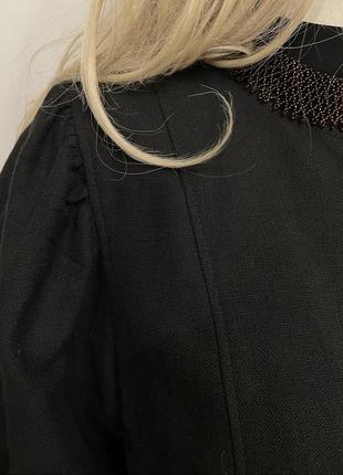 Австрія вінтаж вінтажний чорний жакет піджак кардиган чорного кольору з обʼємні рукава готичний стиль готика етно стиль до українського строю5 фото