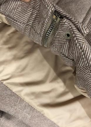 Роскошный пуховик/зимняя куртка удлиненная капюшон оверсайз свободная стеганая пояс талия кнопки/молния/молния/замок люкс mango кашемир премиум3 фото
