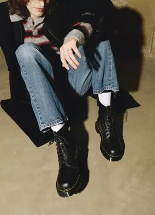 Ботинки сапоги dr. martens 1460 bex smooth leather lace up boots черные кожа9 фото