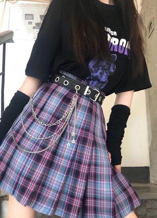 Ланцюг на пояс метелевий з зірочками 9942 три ланцюжки на карабінах срібний ланцюг