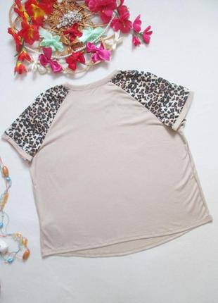 Классная футболка с леопардовой вставкой emery rose 💜🌺💜7 фото