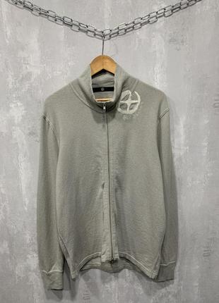 Шерстяна кофта зіп светр stone island vintage