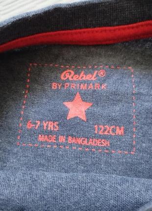 Классная лёгкая кофточка в новогодний принт на 6-7 лет на рост 122 см rebel by primark4 фото