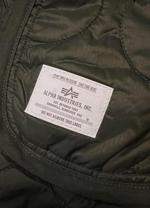 Двухсторонняя куртка лайнер alpha industries quilted liner, l, идет на м5 фото