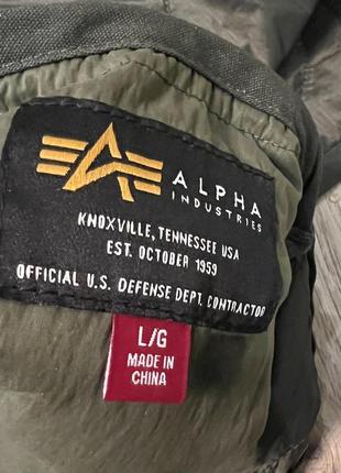 Двостороння куртка лайнер alpha industries quilted liner, l, йде на м6 фото