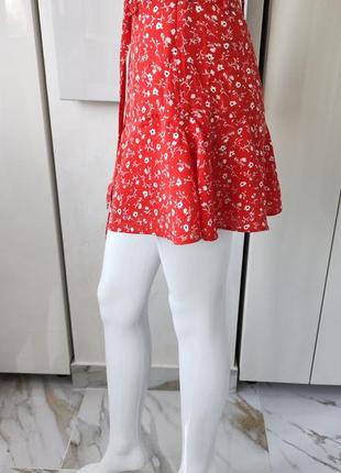 ♥️1+1=3♥️ zara юбка мини с шортами и поясом в цветочный принт8 фото