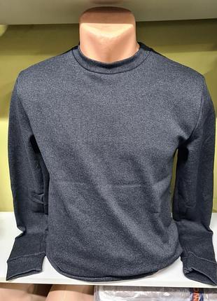 Мужской реглан гольф хлопок с начёсом, теплый реглан поддевка , реглан на байке осень зима, термокофта , реглан под низ, реглан гольф  байка
