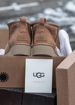 Ugg platform chestnut ultra mini, угги женские замшевые, угги ультра мини, угги на платформе, угги женккие ультра мыны6 фото