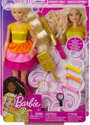 Лялька барбі розкішні локони barbie ultimate curls doll, blonde mattel (gbk24)6 фото