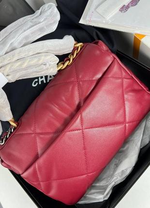 Сумка женская кожаная красная брендовая в стиле chanel люкс3 фото