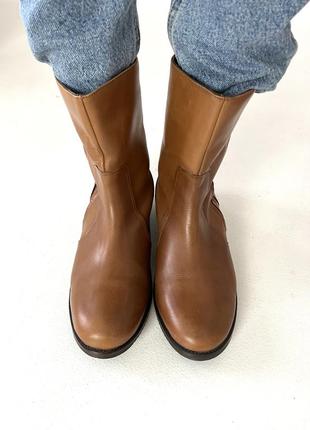 Женские демисезонные кожаные ботинки2 фото