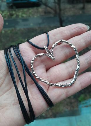 Милий кулон на шию серце 6