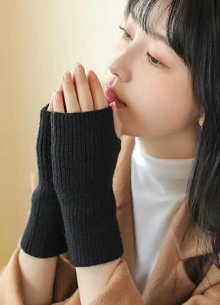 Стильні мітенки у різних кольорах нові рукавички без пальців4 фото