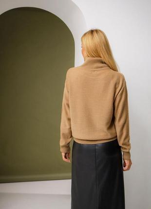 Об'ємний мохеровий светр джемпер з горлом5 фото