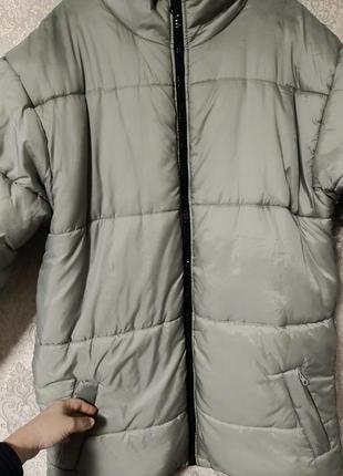 Куртка -пуховик,пальто объемная down impact зимняя двусторонняя l- xl9 фото