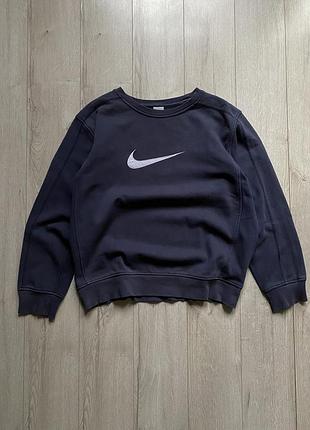 Nike vintage синий широкий свитшот