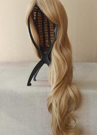 Довга перука блонд, нова, термостійка, з чубчиком, парик
