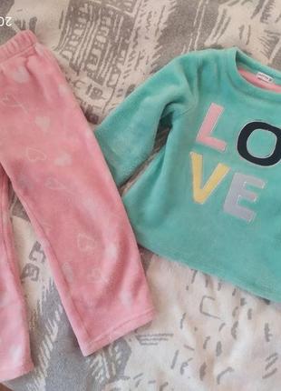 Пижама теплая пушистая флис