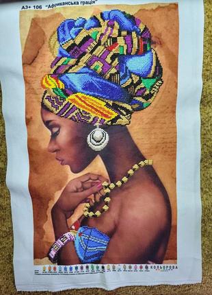 Картина ручної роботи "афріканська грація"2 фото