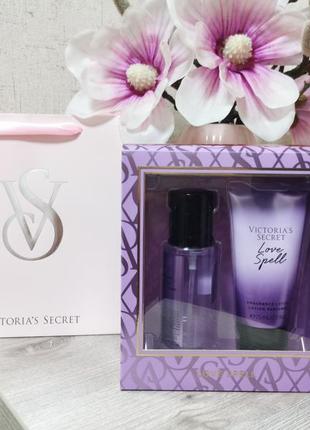 Подарочный набор love spell victoria’s secret duo set gift box.2 фото