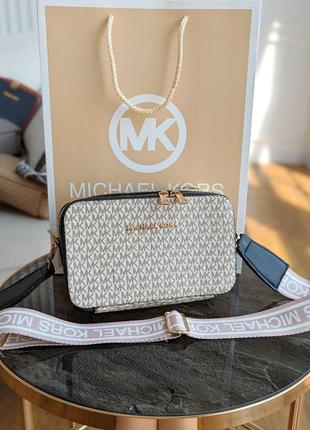 Сумка кросс-боди michael kors молочный с черным