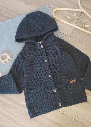 Вязаный кардиган, свитер, кофта для мальчика 2-3 года6 фото