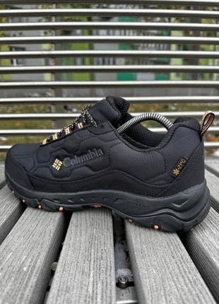 Чоловічі термо кросівки чорні columbia (gore tex) (omni-tech)4 фото