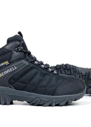 Чоловічі зимові черевики merrell ice cap moc ii black / зимові чоловічі черевики утеплені хутром7 фото