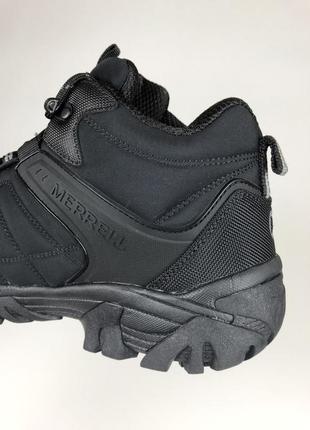 Чоловічі зимові черевики merrell ice cap moc ii black / зимові чоловічі черевики утеплені хутром4 фото