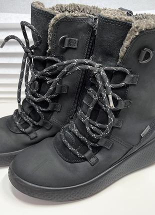Зимние кожаные ботинки eccoskouk с мембраной gore-tex1 фото