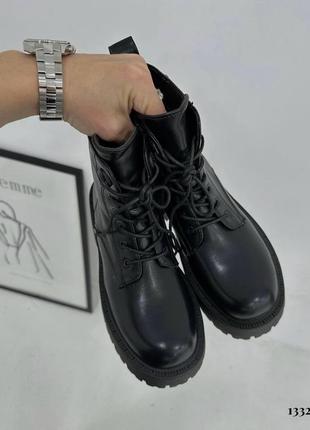 Ботинки зимние черные на платформе3 фото