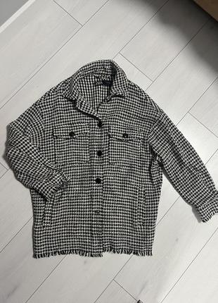 Рубашка гусяча лапка zara