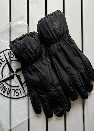Перчатки зимние stone island рефлективные.