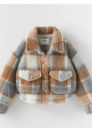 Продам дитячу куртку zara рубашечного кроя з искусственной овчинни5 фото