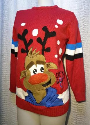 Дитячий новорічний, різдвяний светр, джемпер, світшот .унисекс на 11-12 років5 фото