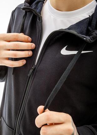 Мужская толстовка nike m nk dry hoodie fz fleece черный xl (7dcj4317-010 xl)4 фото