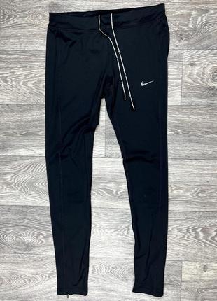 Nike running dri fit m размер женские термо спортивные чёрные оригинал2 фото