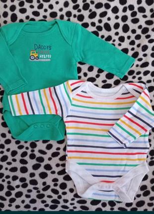 Боди с длинным рукавом фирмы primark 0-1мис