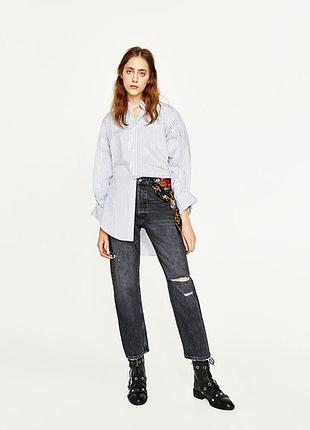 Графитовые джинсы zara premium