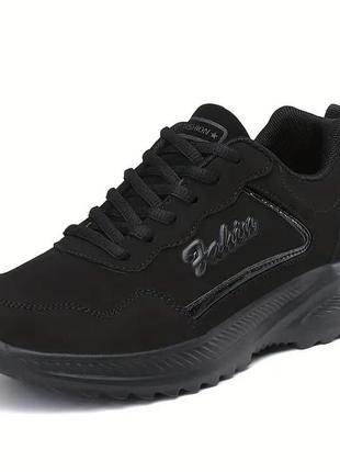 Лёгкие чёрные женские  кроссовки для бега, прогулки, спортивные, на шнуровке, новые, для улицы, весна, лето, осень,9 фото