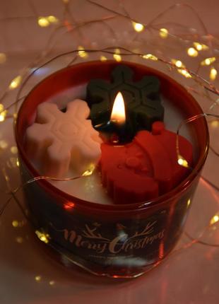 Аромат твого різдва свічка з декором та ароматом4 фото